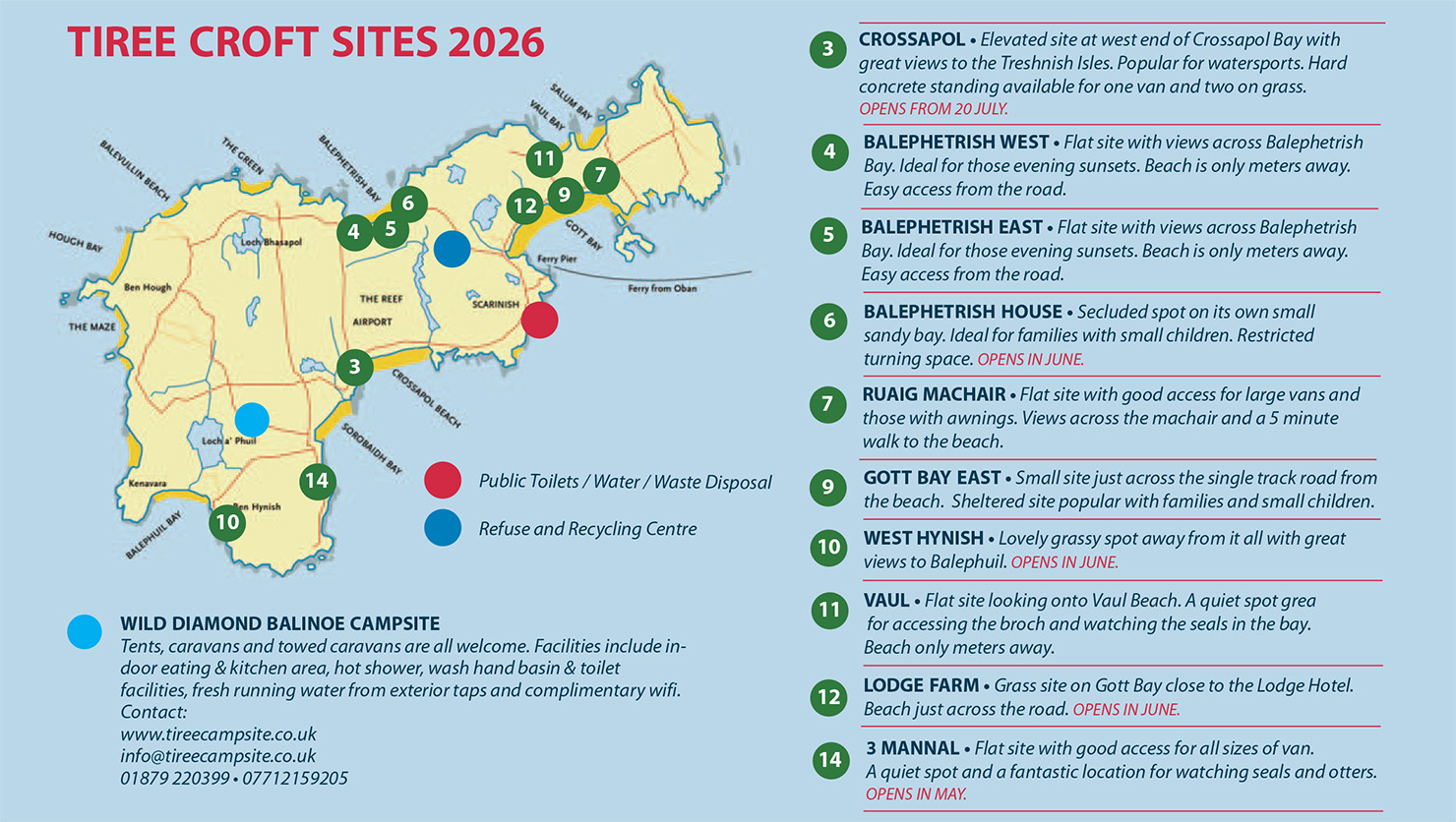 Book a Croft Camping Site for 2026